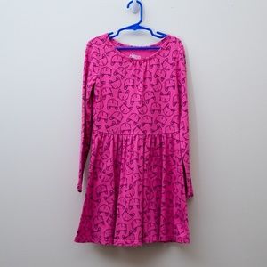 ⚡️ Pink Long Sleeve Cat Dress